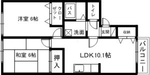 セジュール志賀2　間取112