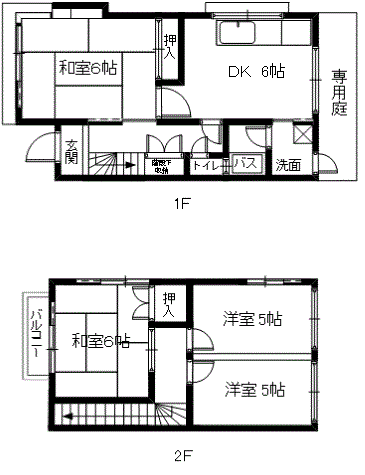 中谷邸貸家間取り