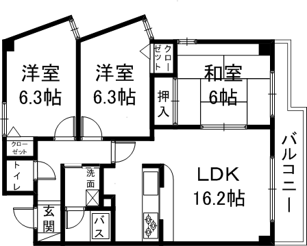 忠兵衛ビル晴嵐　間取り図